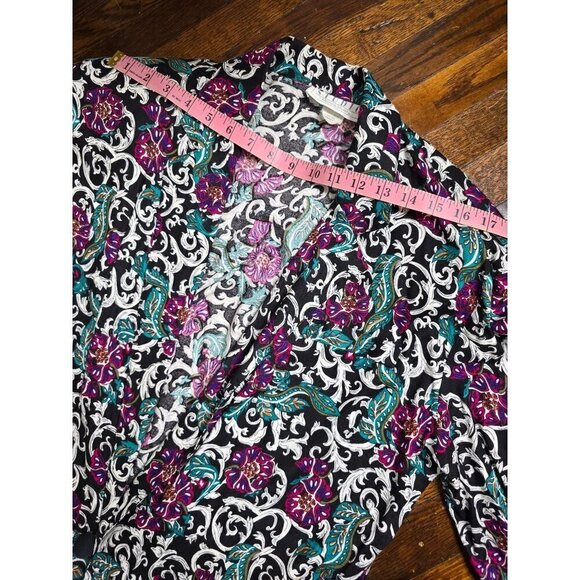 Vintage 90s Dark Romantic Boho Paisley Eclectic Blazer Jacket - Picture 8 of 16